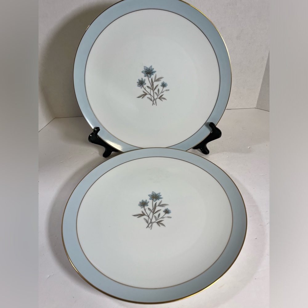 Noritake Vanessa Pattern 10.5" Dinner Plate #5541 Made In Japan Set Of 2.